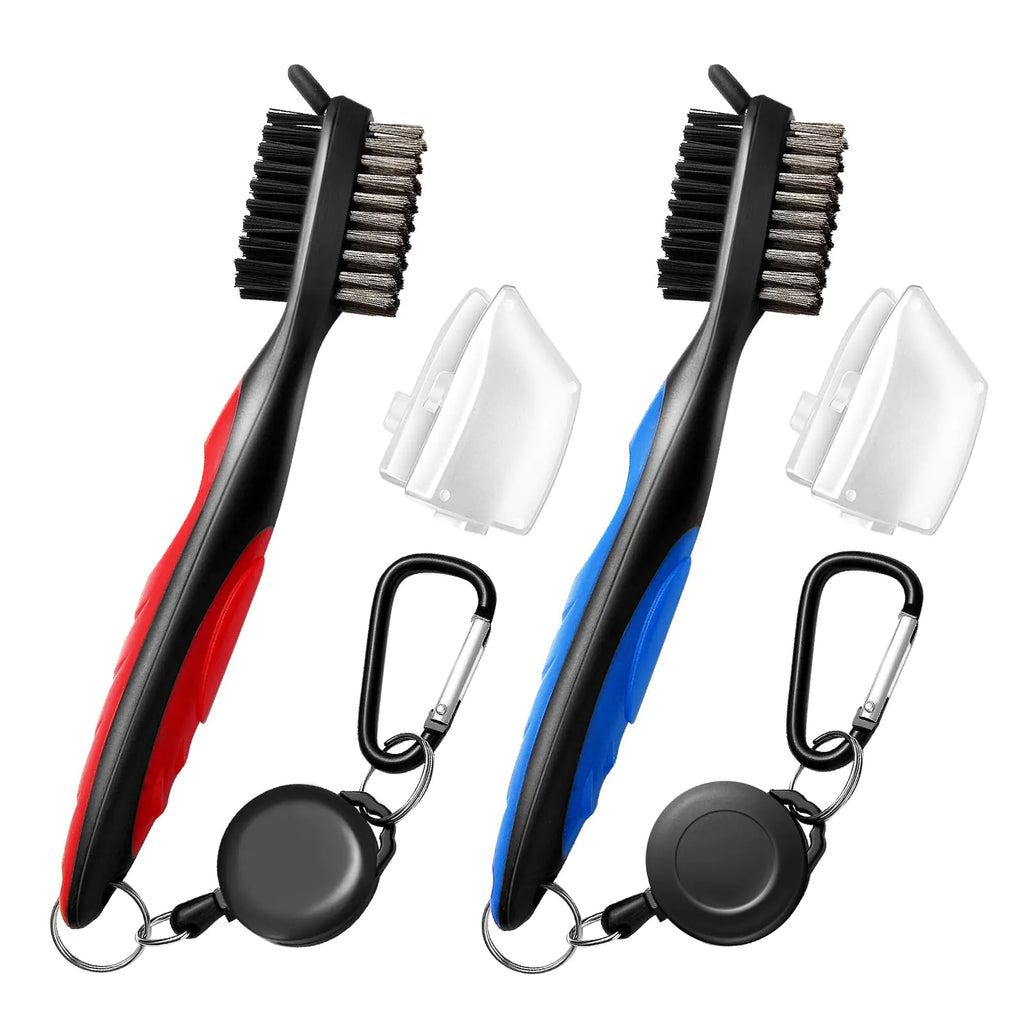 3-in-1 Golf Club Groove Cleaner Brush Set (2-Pack)