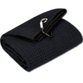 Large Tri-Fold Microfiber Golf Towel with Carabiner Clip (16” × 24”)