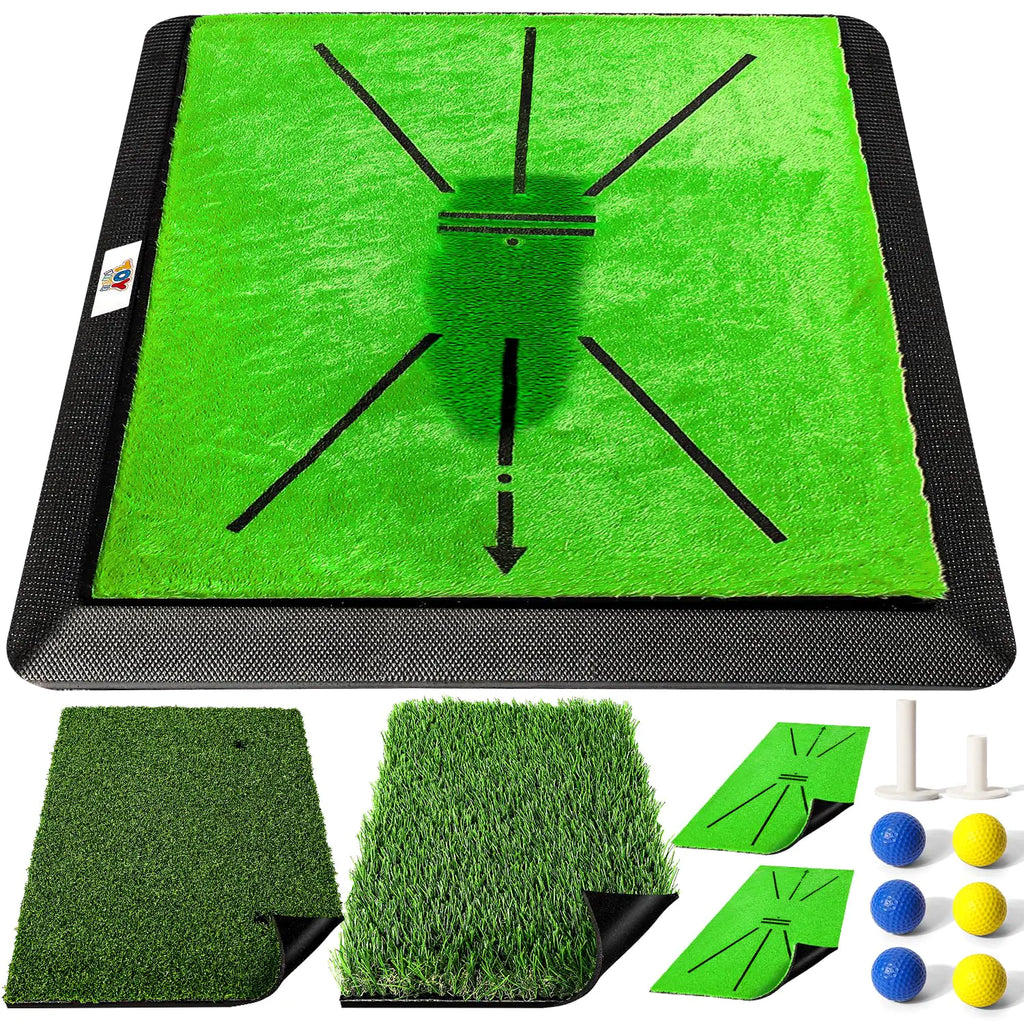 Complete Golf Training Mat Practice Set (13” × 18”)